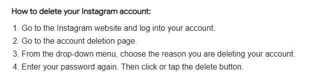 How to Delete Your Instagram Account ?