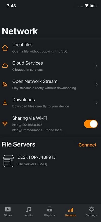 network in iphone 