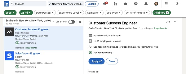 how to search for jobs on linkedin reddit