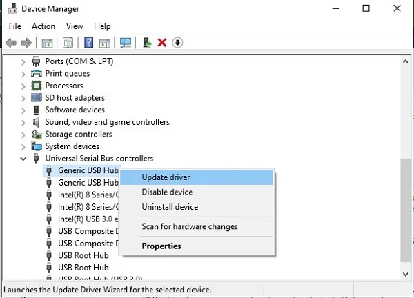 USB device not recognized Windows 10 driver download