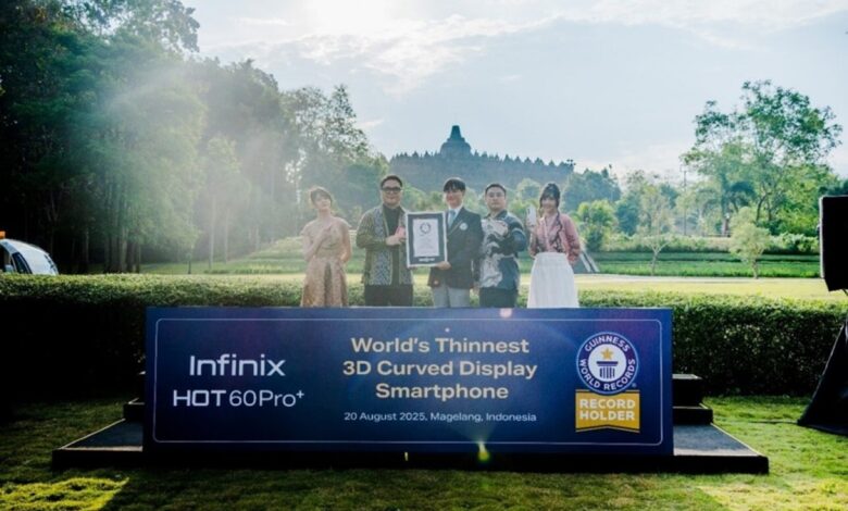 Infinix Hot 60 Pro+ sets Guinness World Record for world's thinnest 3D curved display smartphone.