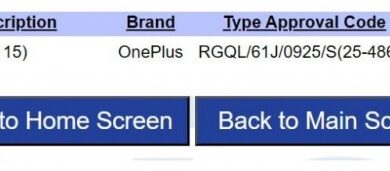 OnePlus 15 model number officially certified globally.