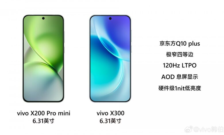 Vivo X300: 50MP selfie camera, ultrasonic fingerprint sensor.