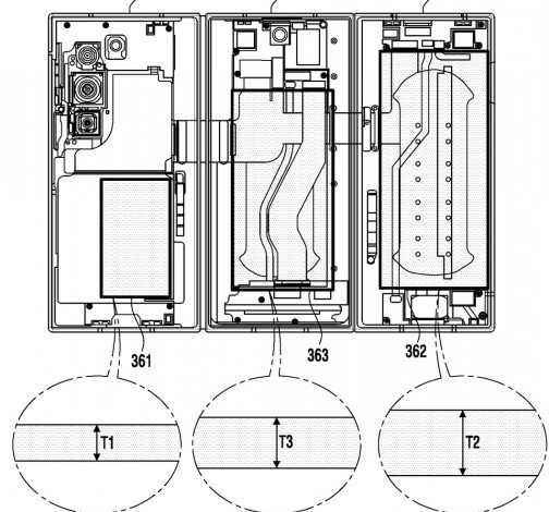 Samsung Tri-Fold Phone: Patented Design Features Triple-Battery Powerhouse.