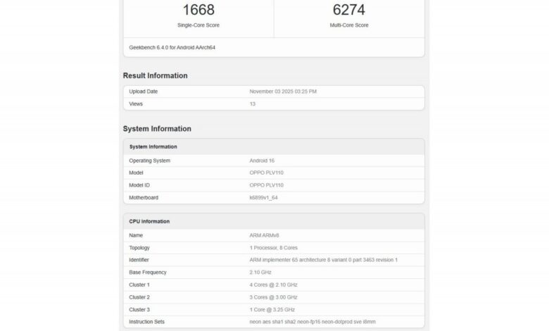 Oppo Reno15 Leak: Snapdragon Chipset, Massive RAM Confirmed By Geekbench.