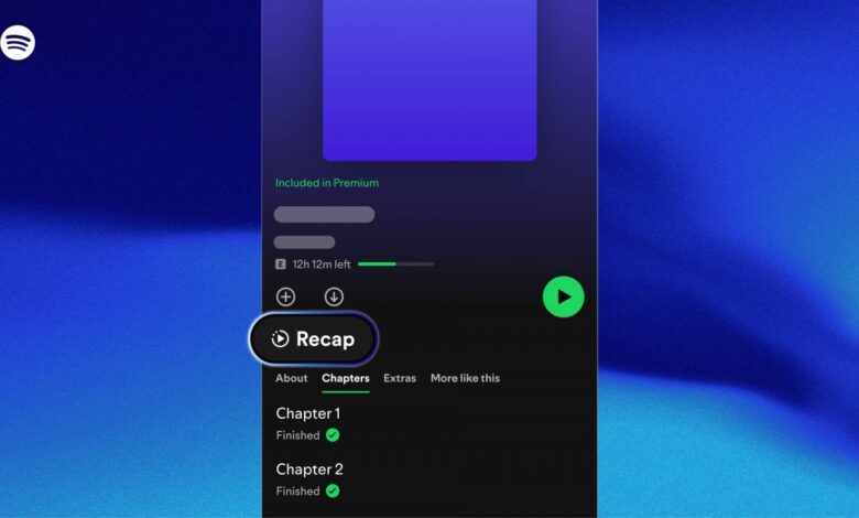 Spotify Tests AI-Powered Audiobook Recaps for iOS Users.