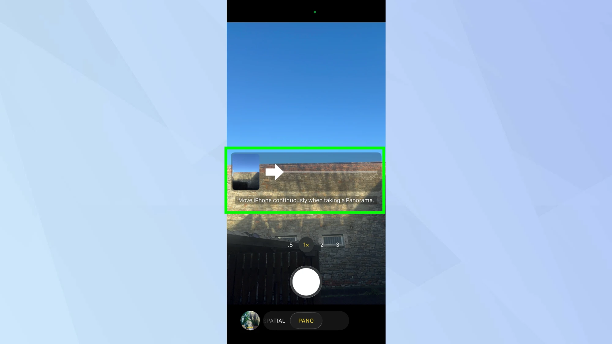 iPhone Panorama mode