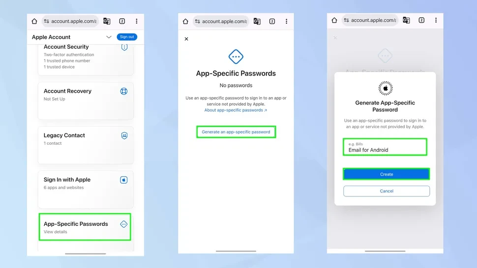 How to access iCloud services on an Android devices