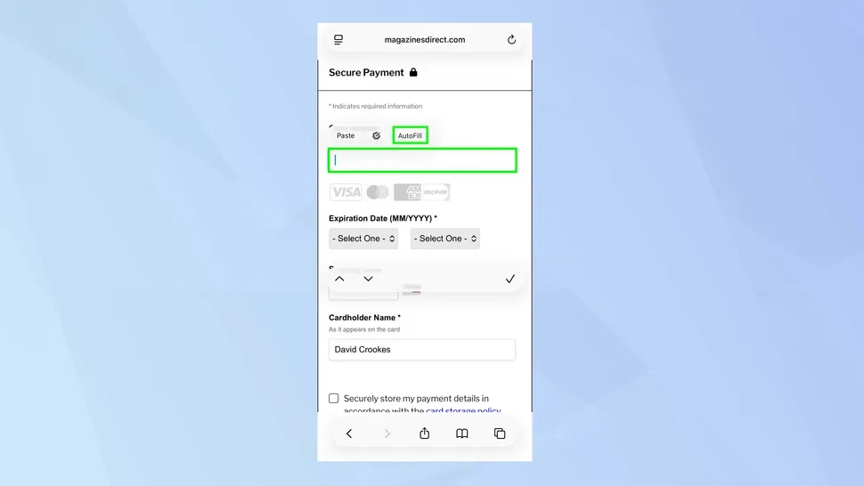 How to save time by autofilling your payment card details in iOS 26