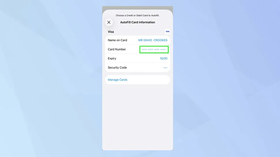 How to save time by autofilling your payment card details in iOS 26